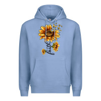 Colony Blue faith sunflower Premium Hoodie - MaliasSmallBusiness