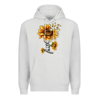Dove Grey faith sunflower Premium Hoodie - MaliasSmallBusiness