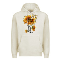 Oatmeal Heather faith sunflower Premium Hoodie - MaliasSmallBusiness