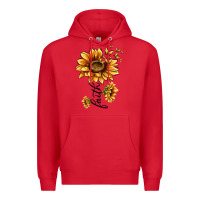 Red faith sunflower Premium Hoodie - MaliasSmallBusiness