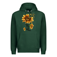 Sports Green faith sunflower Premium Hoodie - MaliasSmallBusiness