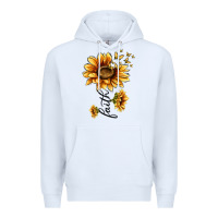 White faith sunflower Premium Hoodie - MaliasSmallBusiness