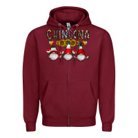 Burgundy Chingona Zipper Hoodie - CowhideDigitalArt