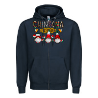 Navy Chingona Zipper Hoodie - CowhideDigitalArt