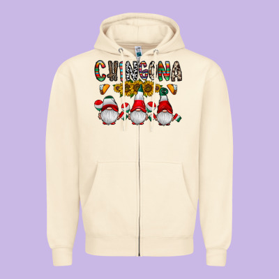 Chingona Zipper Hoodie Designed By Cowhidedigitalart