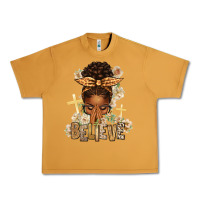 Peanut Butter believe praying afro messy bun Urban Heavy Tee - texasbilliewilder