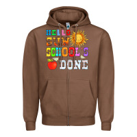 Chestnut hello sun schools done Zipper Hoodie - HRA Design Shop