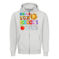 Dove Grey hello sun schools done Zipper Hoodie - HRA Design Shop