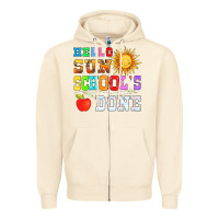 Sandshell hello sun schools done Zipper Hoodie - HRA Design Shop