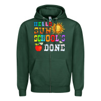 Sports Green hello sun schools done Zipper Hoodie - HRA Design Shop