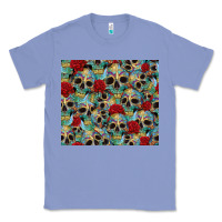 Colony Blue sugar skulls roses tumbler 3 Classic Tee - CTS Tumbler Store