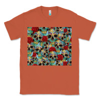 Copper sugar skulls roses tumbler 3 Classic Tee - CTS Tumbler Store