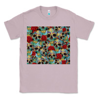 Lilac sugar skulls roses tumbler 3 Classic Tee - CTS Tumbler Store
