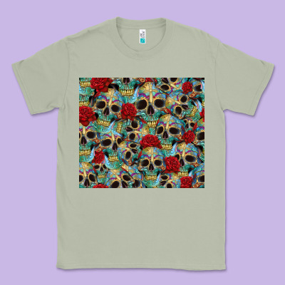 Sugar Skulls Roses Tumbler 3 Classic Tee Designed By Cts Tumbler Store