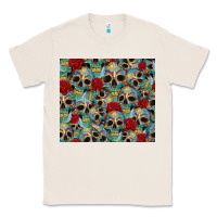 Natural sugar skulls roses tumbler 3 Classic Tee - CTS Tumbler Store