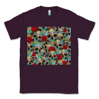 Plum sugar skulls roses tumbler 3 Classic Tee - CTS Tumbler Store