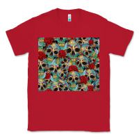 Red sugar skulls roses tumbler 3 Classic Tee - CTS Tumbler Store