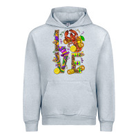 Heather Grey Love Crawfish Mardi Gras Urban Hoodie - BundleAndBundleShop
