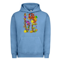Pigment Pebble Blue Love Crawfish Mardi Gras Urban Hoodie - BundleAndBundleShop