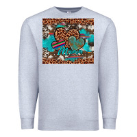 Heather Grey hearts mama Premium Sweatshirt - Artiststas