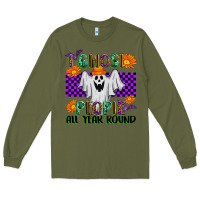 Army Green I Ghost People All Year Round Long Sleeve Tee - texasbilliewilder