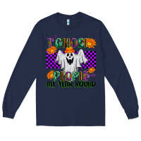 Navy I Ghost People All Year Round Long Sleeve Tee - texasbilliewilder