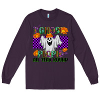 Plum I Ghost People All Year Round Long Sleeve Tee - texasbilliewilder