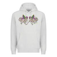 Dove Grey skeleton hands mardi gras Premium Hoodie - MaliasSmallBusiness
