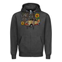 Charcoal Heather cinco de mayo truck Zipper Hoodie - CowhideDigitalArt