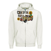 Oatmeal Heather cinco de mayo truck Zipper Hoodie - CowhideDigitalArt