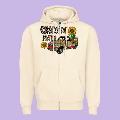 Cinco De Mayo Truck Zipper Hoodie Designed By Cowhidedigitalart
