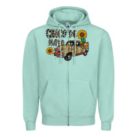 Seafoam cinco de mayo truck Zipper Hoodie - CowhideDigitalArt