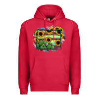 Cardinal wyoming map sunflower cactus serape Premium Hoodie - RanaPortraitStore