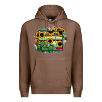 Chestnut wyoming map sunflower cactus serape Premium Hoodie - RanaPortraitStore