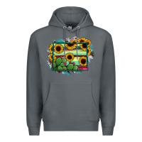 Rock wyoming map sunflower cactus serape Premium Hoodie - RanaPortraitStore
