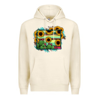 Tofu wyoming map sunflower cactus serape Premium Hoodie - RanaPortraitStore