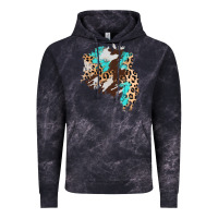 Cloud Black cowhide leopard turquoise patch Vintage Hoodie - AdoDesignShop