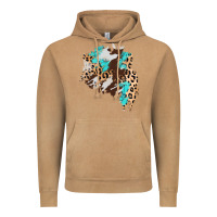 Vintage Camel cowhide leopard turquoise patch Vintage Hoodie - AdoDesignShop