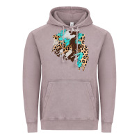Vintage Zinc cowhide leopard turquoise patch Vintage Hoodie - AdoDesignShop