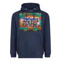 Navy american babe Heavyweight Hoodie - Artiststas