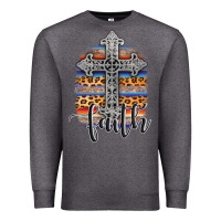 Charcoal Heather western faith Premium Sweatshirt - AdoDesignShop