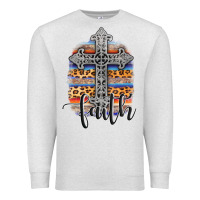 Oatmeal Heather western faith Premium Sweatshirt - AdoDesignShop