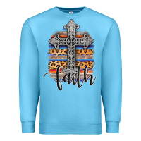 Ocean Blue western faith Premium Sweatshirt - AdoDesignShop