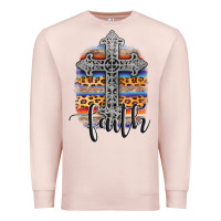 Pale Pink western faith Premium Sweatshirt - AdoDesignShop