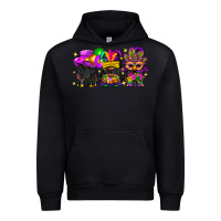Black Mardi Gras afro gnomies Urban Hoodie - BundleAndBundleShop
