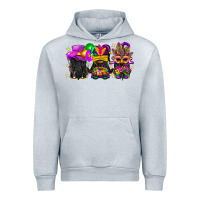 Heather Grey Mardi Gras afro gnomies Urban Hoodie - BundleAndBundleShop