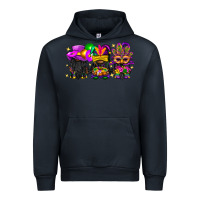 Navy Mardi Gras afro gnomies Urban Hoodie - BundleAndBundleShop