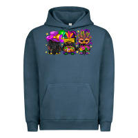Pigment Midnight Navy Mardi Gras afro gnomies Urban Hoodie - BundleAndBundleShop