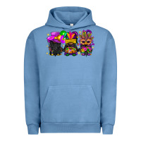 Pigment Pebble Blue Mardi Gras afro gnomies Urban Hoodie - BundleAndBundleShop