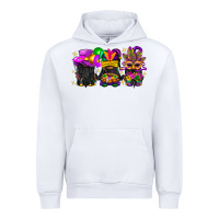 White Mardi Gras afro gnomies Urban Hoodie - BundleAndBundleShop